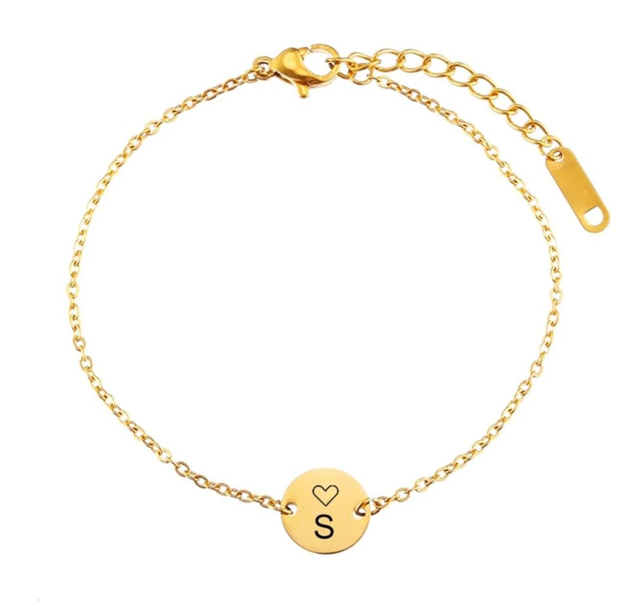 Pulsera Inicial con Corazón