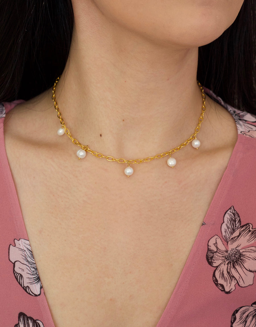 Collar Perlas Colgantes